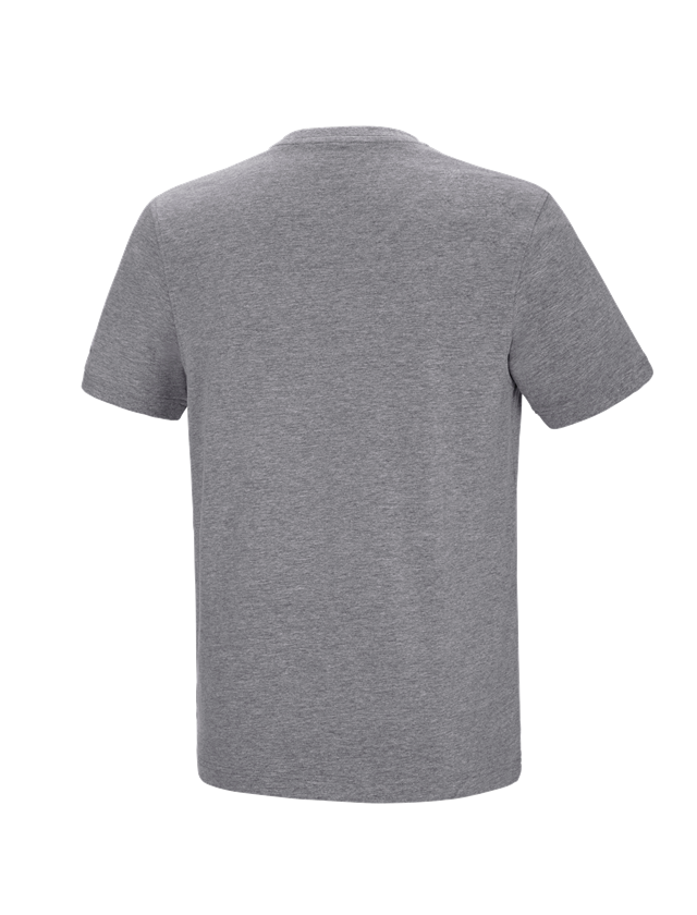 Topics: e.s. T-shirt cotton stretch V-Neck + grey melange 3