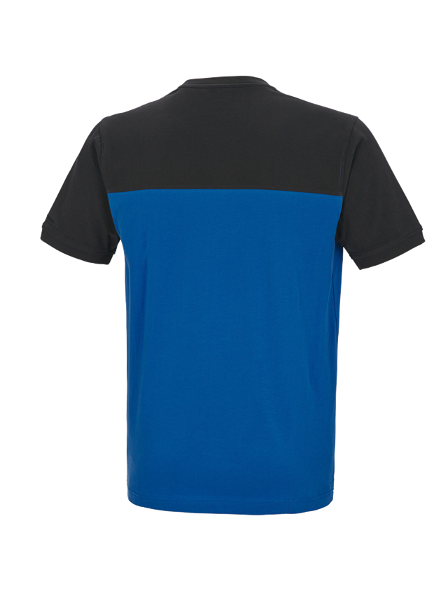 Shirts, Pullover & more: e.s. T-shirt cotton stretch bicolor + gentianblue/graphite 2