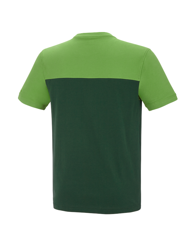 T-Shirts, Pullover & Skjorter: e.s. T-shirt cotton stretch bicolor + grøn/havgrøn 3