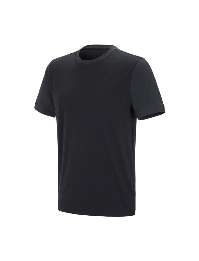 T-Shirts, Pullover & Skjorter: e.s. T-shirt cotton stretch bicolor + sort/grafit 2