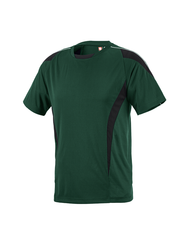 T-Shirts, Pullover & Skjorter: e.s. Funktions T-Shirt poly Silverfresh + grøn/sort 2