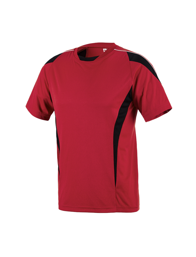 T-Shirts, Pullover & Skjorter: e.s. Funktions T-Shirt poly Silverfresh + rød/sort 1