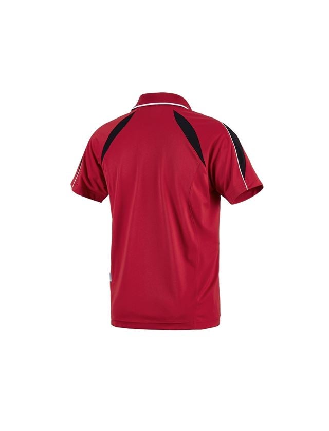 T-Shirts, Pullover & Skjorter: e.s. Funktions Polo-Shirt poly Silverfresh + rød/sort 3