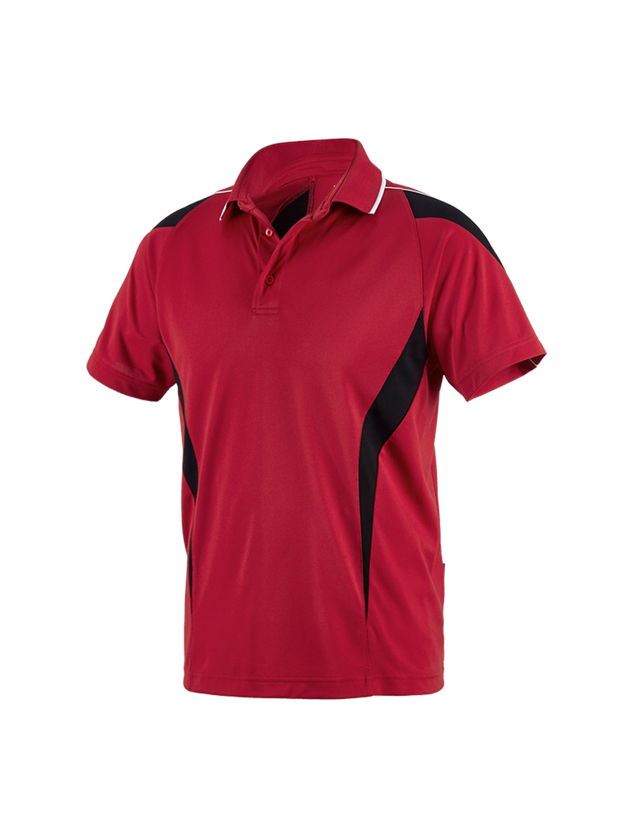 T-Shirts, Pullover & Skjorter: e.s. Funktions Polo-Shirt poly Silverfresh + rød/sort 2