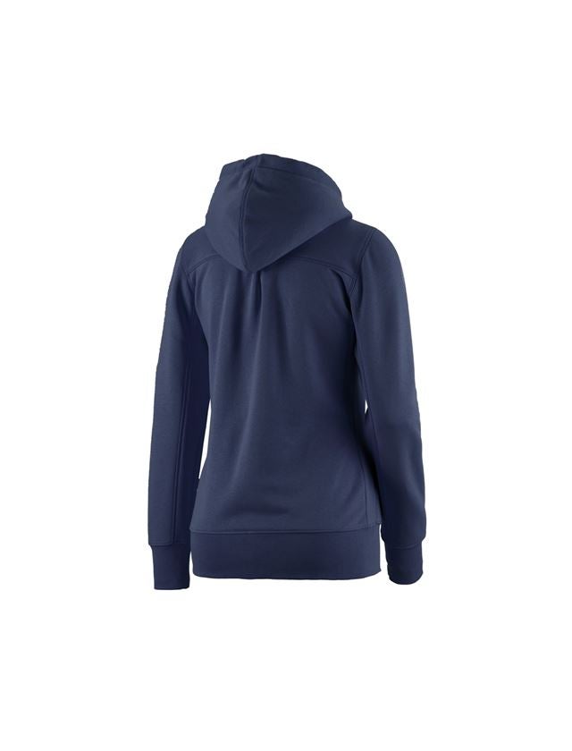 Shirts, Pullover & more: e.s. Hoody sweatjacket poly cotton, ladies' + navy 1