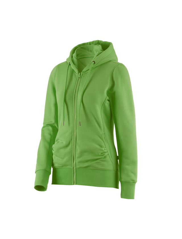 Shirts, Pullover & more: e.s. Hoody sweatjacket poly cotton, ladies' + sea green