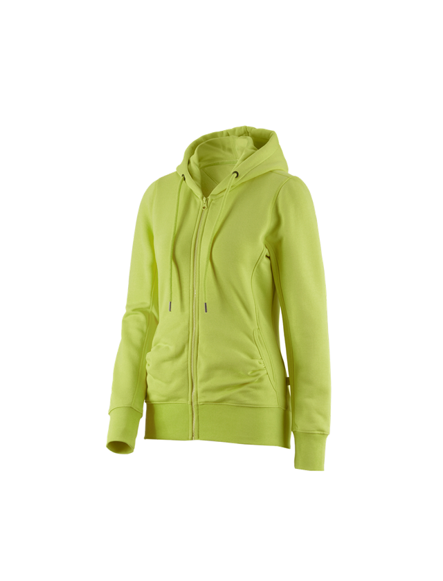 Shirts, Pullover & more: e.s. Hoody sweatjacket poly cotton, ladies' + maygreen