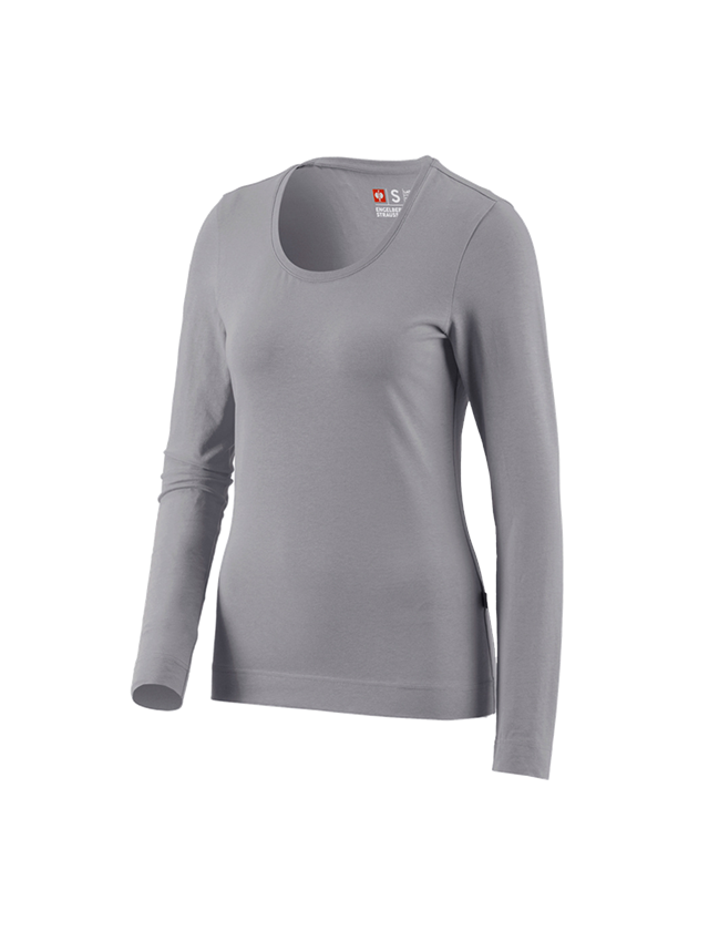Plumbers / Installers: e.s. Long sleeve cotton stretch, ladies' + platinum