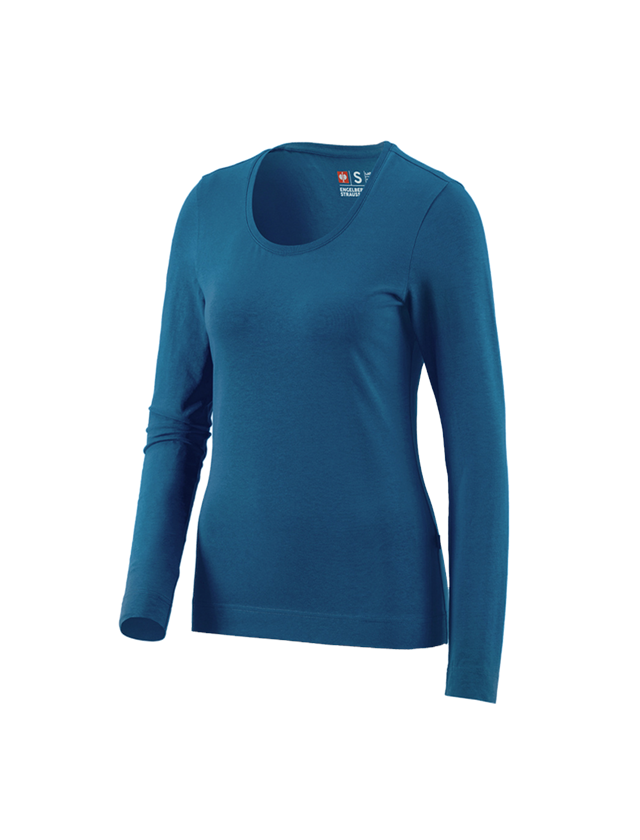 Plumbers / Installers: e.s. Long sleeve cotton stretch, ladies' + atoll