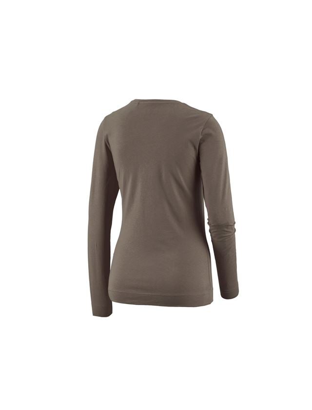 T-Shirts, Pullover & Skjorter: e.s. Longsleeve cotton stretch, damer + sten 1