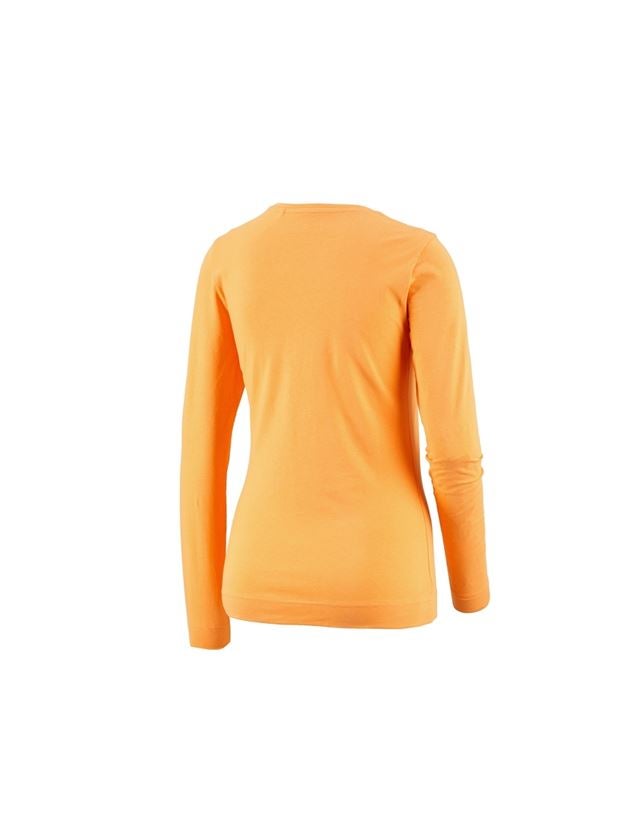 T-Shirts, Pullover & Skjorter: e.s. Longsleeve cotton stretch, damer + lys orange 1