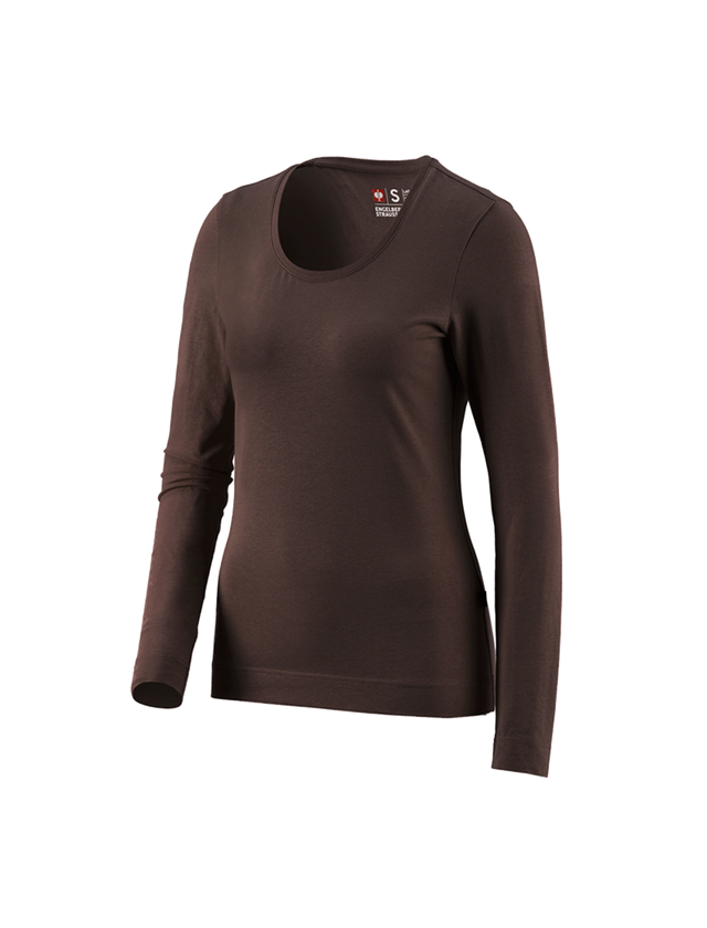 Gardening / Forestry / Farming: e.s. Long sleeve cotton stretch, ladies' + chestnut
