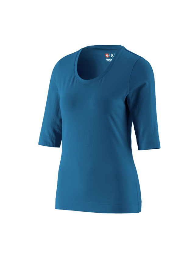 Plumbers / Installers: e.s. Shirt 3/4 sleeve cotton stretch, ladies' + atoll