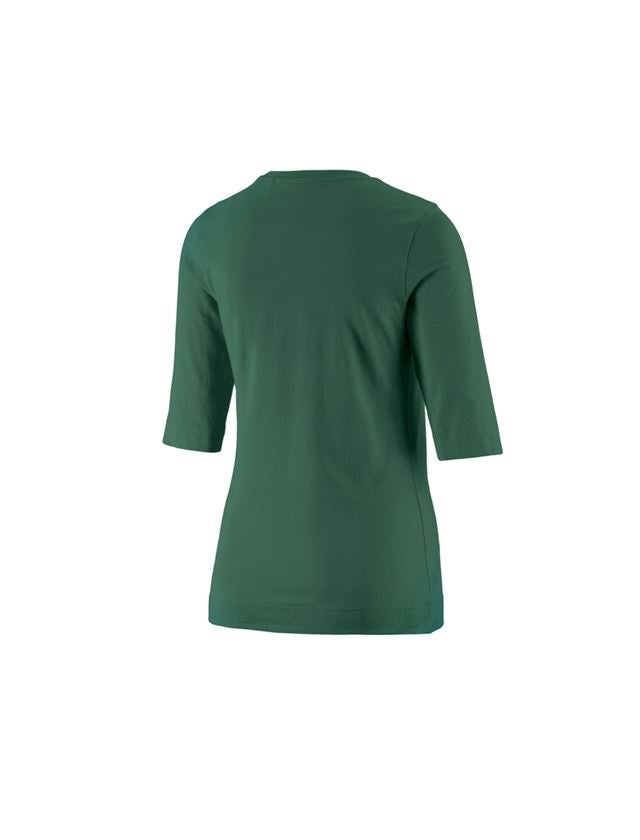 T-Shirts, Pullover & Skjorter: e.s. Shirt 3/4-ærmer cotton stretch, damer + grøn 1
