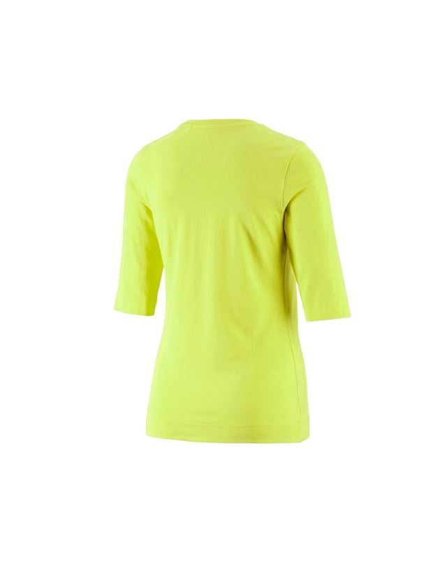 T-Shirts, Pullover & Skjorter: e.s. Shirt 3/4-ærmer cotton stretch, damer + majgrøn 1