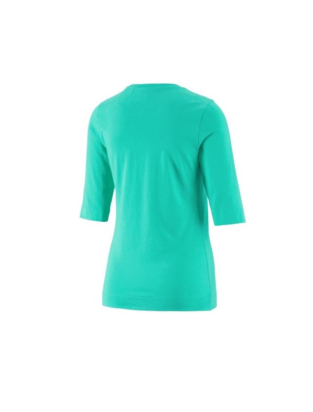 T-Shirts, Pullover & Skjorter: e.s. Shirt 3/4-ærmer cotton stretch, damer + lagune 1