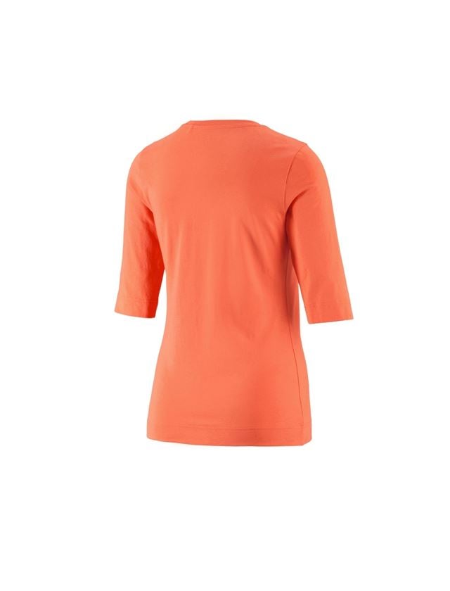 T-Shirts, Pullover & Skjorter: e.s. Shirt 3/4-ærmer cotton stretch, damer + nektarin 1