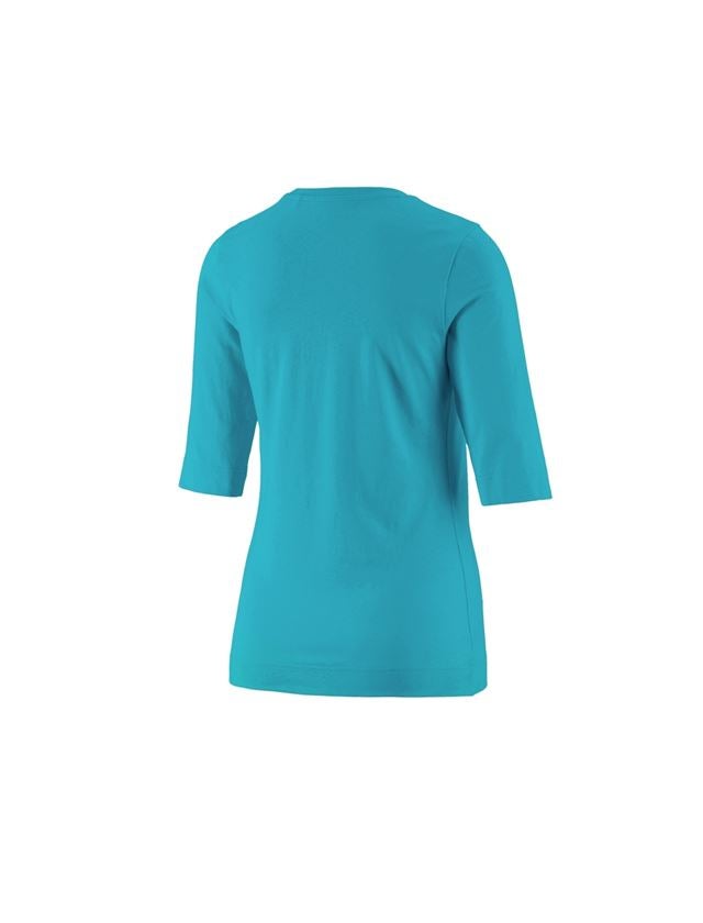 T-Shirts, Pullover & Skjorter: e.s. Shirt 3/4-ærmer cotton stretch, damer + ocean 1
