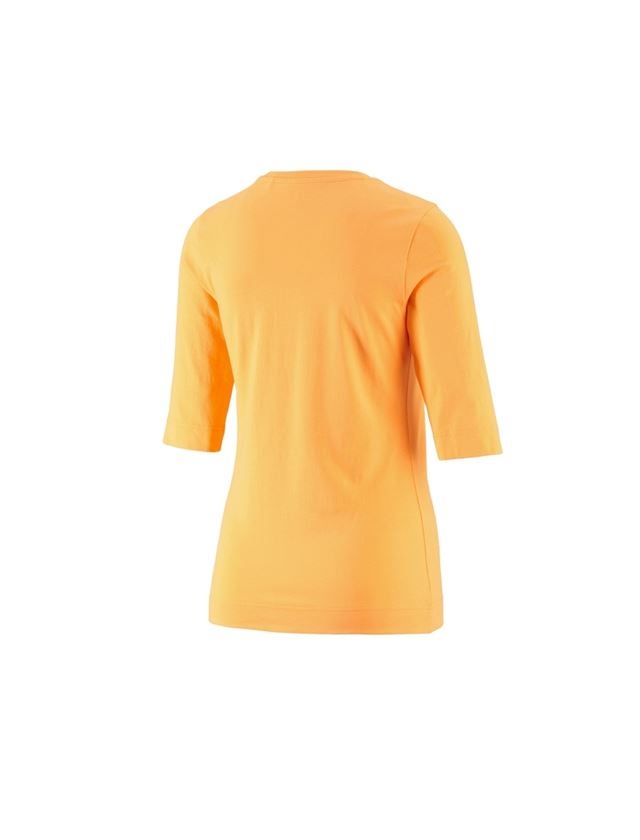 T-Shirts, Pullover & Skjorter: e.s. Shirt 3/4-ærmer cotton stretch, damer + lys orange 1