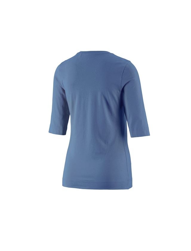 T-Shirts, Pullover & Skjorter: e.s. Shirt 3/4-ærmer cotton stretch, damer + kobolt 1
