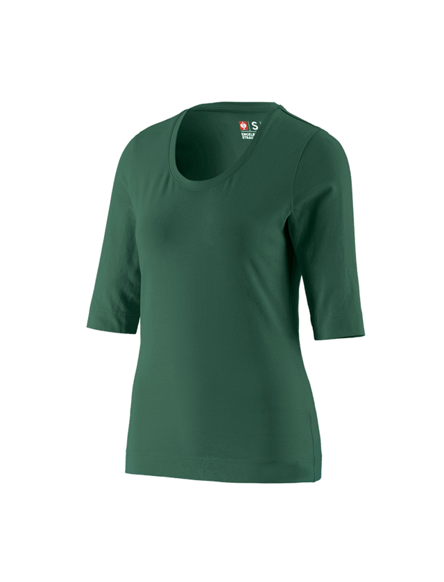 Gartneri / Landbrug / Skovbrug: e.s. Shirt 3/4-ærmer cotton stretch, damer + grøn
