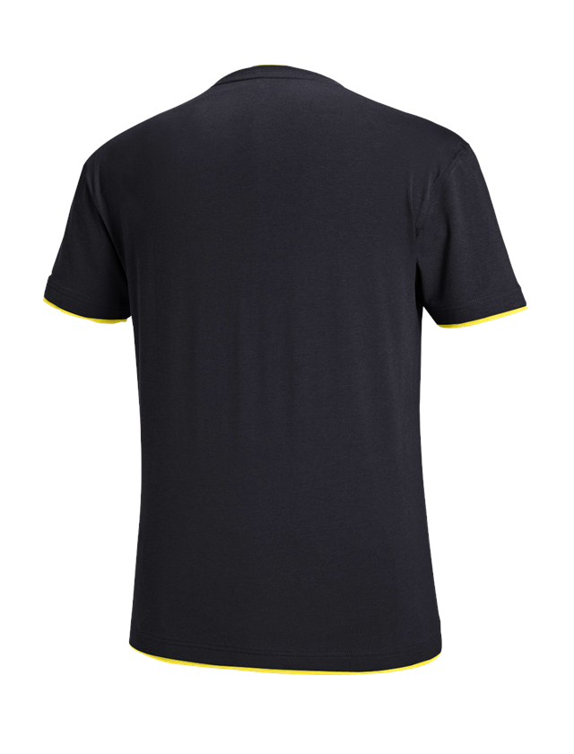 T-Shirts, Pullover & Skjorter: e.s. T-Shirt cotton stretch Layer + safir/citrus 1