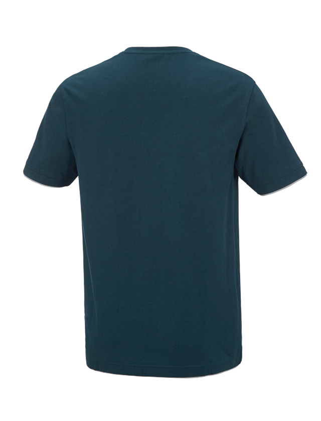T-Shirts, Pullover & Skjorter: e.s. T-Shirt cotton stretch Layer + havblå/platin 1