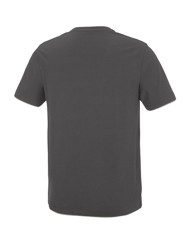 T-Shirts, Pullover & Skjorter: e.s. T-Shirt cotton stretch Layer + antracit/platin 1