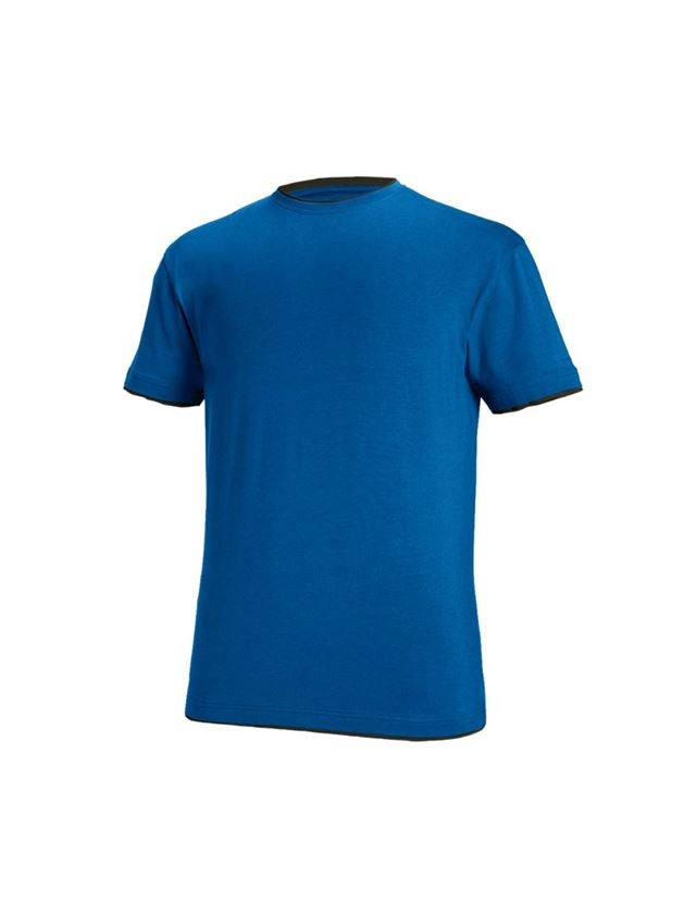 T-Shirts, Pullover & Skjorter: e.s. T-Shirt cotton stretch Layer + ensianblå/grafit