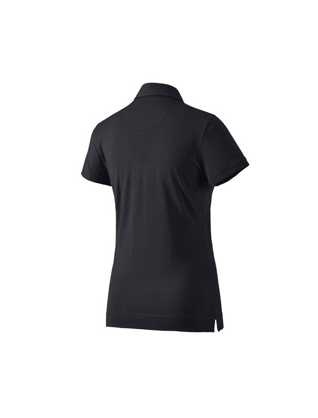 T-Shirts, Pullover & Skjorter: e.s. Polo-Shirt cotton stretch, damer + sort 1
