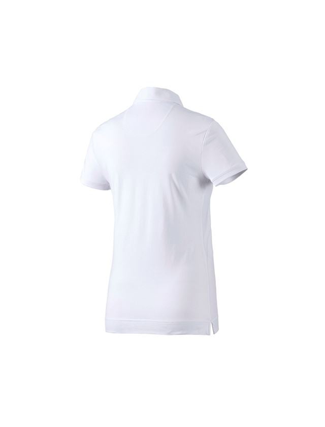 T-Shirts, Pullover & Skjorter: e.s. Polo-Shirt cotton stretch, damer + hvid 1