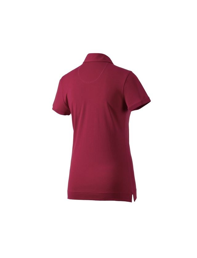Gardening / Forestry / Farming: e.s. Polo shirt cotton stretch, ladies' + bordeaux 1