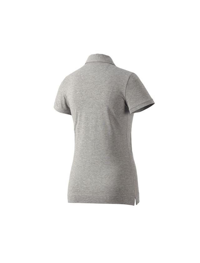 T-Shirts, Pullover & Skjorter: e.s. Polo-Shirt cotton stretch, damer + gråmeleret 1