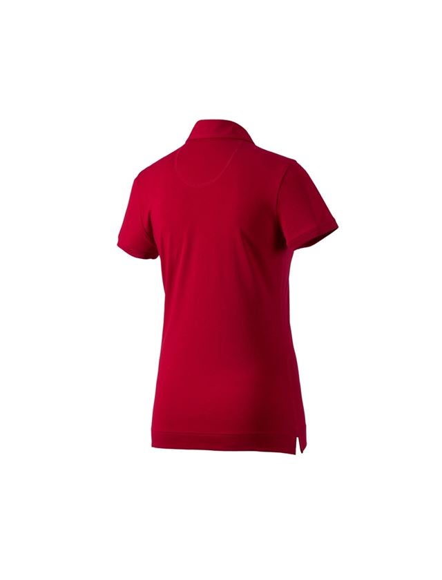T-Shirts, Pullover & Skjorter: e.s. Polo-Shirt cotton stretch, damer + ildrød 1