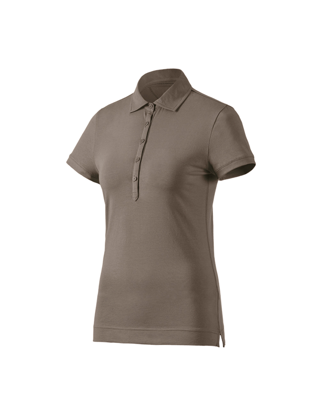 Topics: e.s. Polo shirt cotton stretch, ladies' + stone