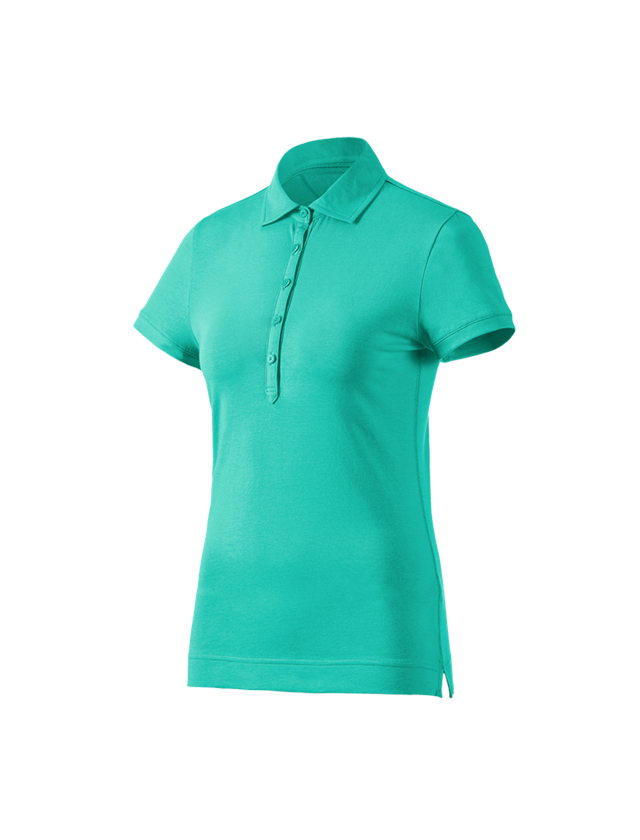 T-Shirts, Pullover & Skjorter: e.s. Polo-Shirt cotton stretch, damer + lagune
