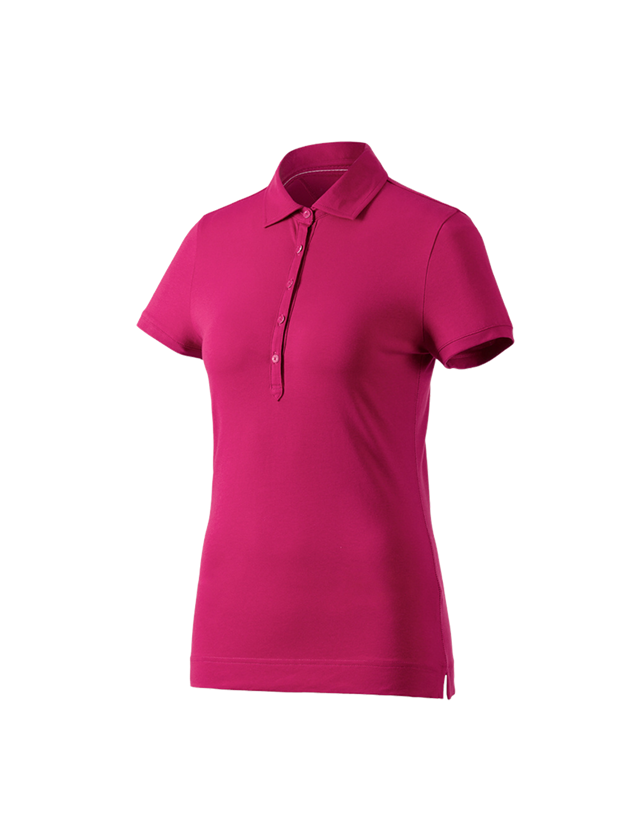 Gardening / Forestry / Farming: e.s. Polo shirt cotton stretch, ladies' + berry