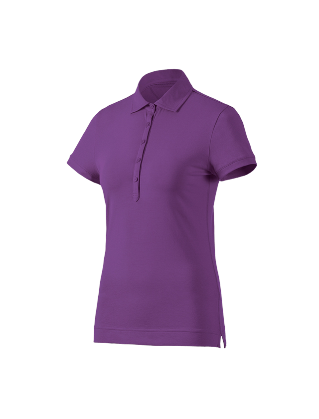 T-Shirts, Pullover & Skjorter: e.s. Polo-Shirt cotton stretch, damer + violet