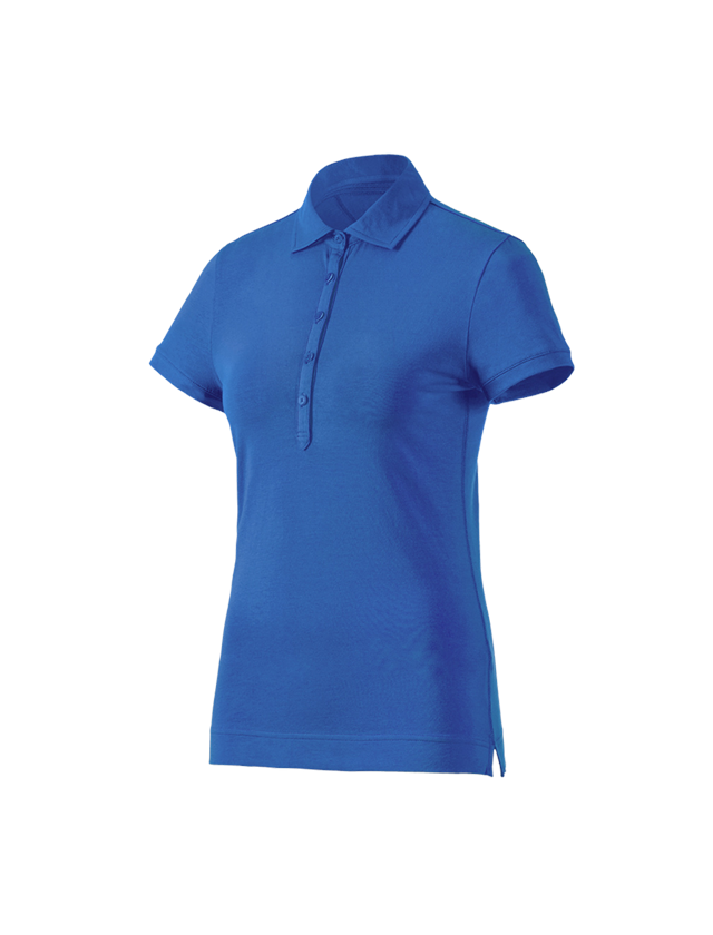 T-Shirts, Pullover & Skjorter: e.s. Polo-Shirt cotton stretch, damer + ensianblå