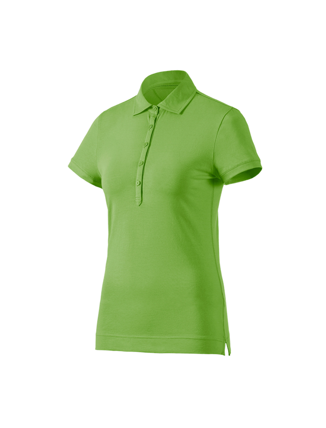 T-Shirts, Pullover & Skjorter: e.s. Polo-Shirt cotton stretch, damer + havgrøn