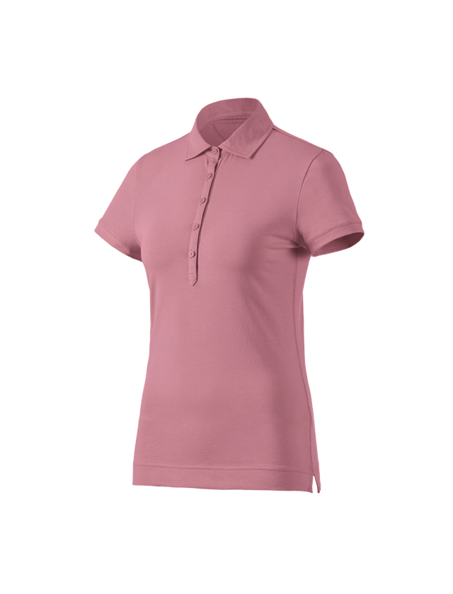 T-Shirts, Pullover & Skjorter: e.s. Polo-Shirt cotton stretch, damer + gammelrosa