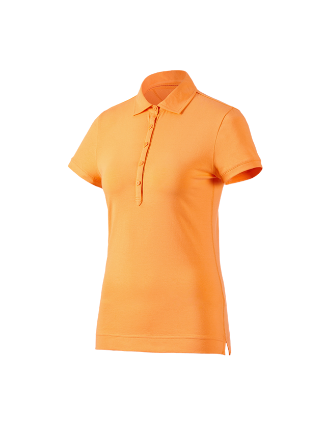 Gardening / Forestry / Farming: e.s. Polo shirt cotton stretch, ladies' + lightorange