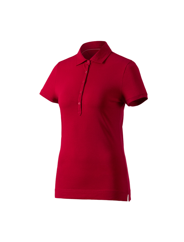 Emner: e.s. Polo-Shirt cotton stretch, damer + ildrød