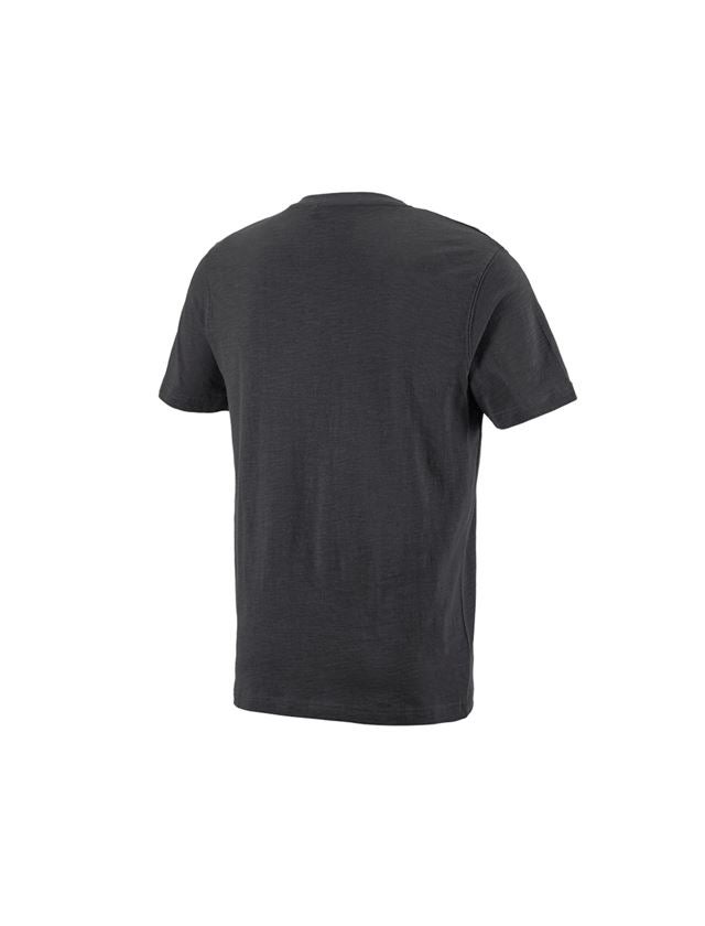 Emner: e.s. T-Shirt cotton slub V-Neck + grafit 1