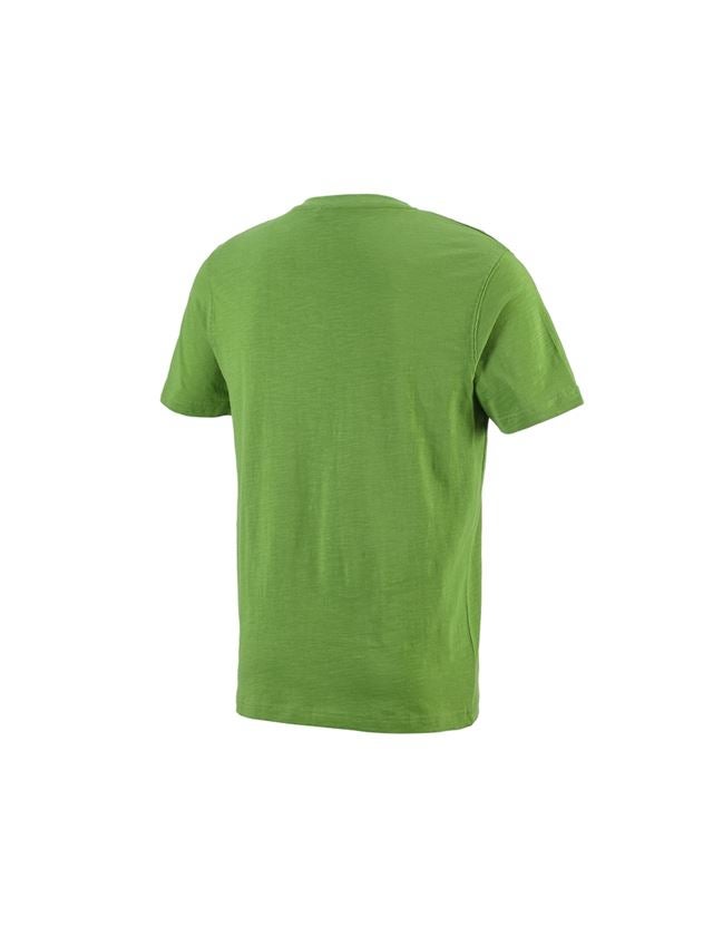 T-Shirts, Pullover & Skjorter: e.s. T-Shirt cotton slub V-Neck + havgrøn 1