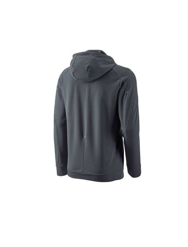 T-Shirts, Pullover & Skjorter: e.s. funktions hoody-longsleeve UV + antracit/platin 1