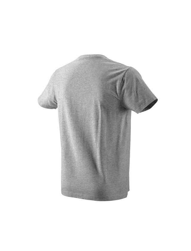 T-Shirts, Pullover & Skjorter: e.s. T-shirt 1908 + gråmeleret/hvid 1