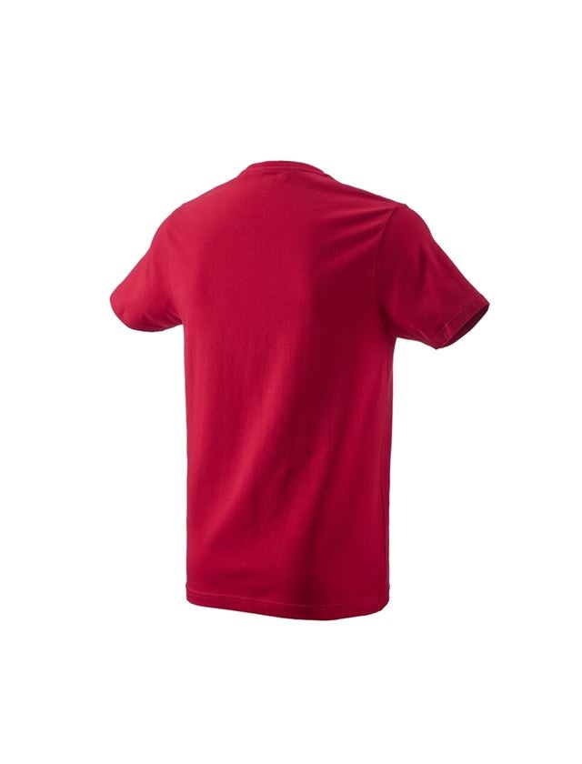 T-Shirts, Pullover & Skjorter: e.s. T-shirt 1908 + ildrød/hvid 1