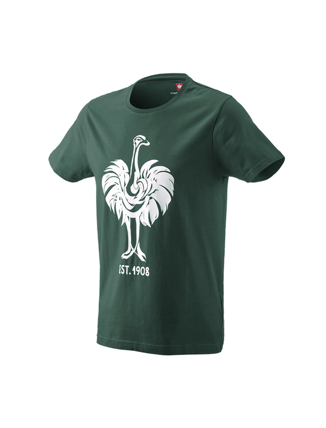 T-Shirts, Pullover & Skjorter: e.s. T-shirt 1908 + grøn/hvid