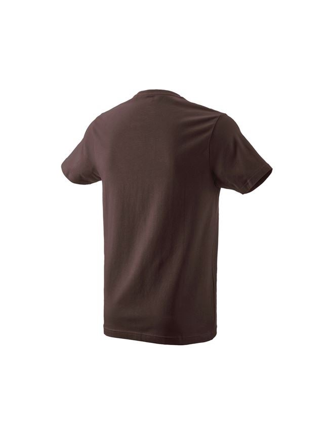 T-Shirts, Pullover & Skjorter: e.s. T-shirt 1908 + kastanje/hvid 1